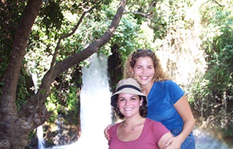 Erica and Me at waterfall in the Galilee